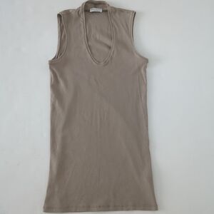 BRUNELLO CUCINELLI Cotton Ribbed Tank Size M